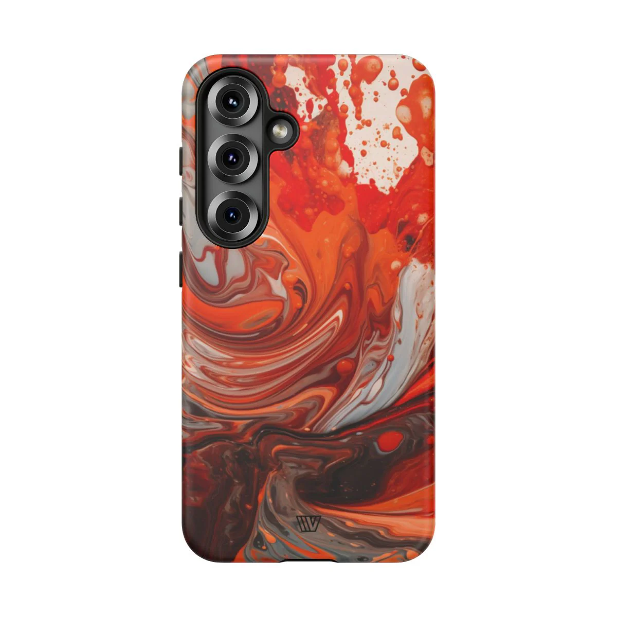 WHITE FIRE PAINT SWIRL | Tough Phone Case - Image 93