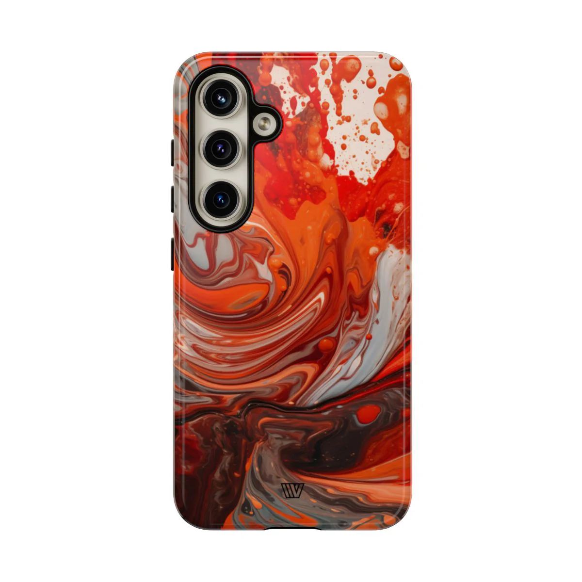 WHITE FIRE PAINT SWIRL | Tough Phone Case - Image 98