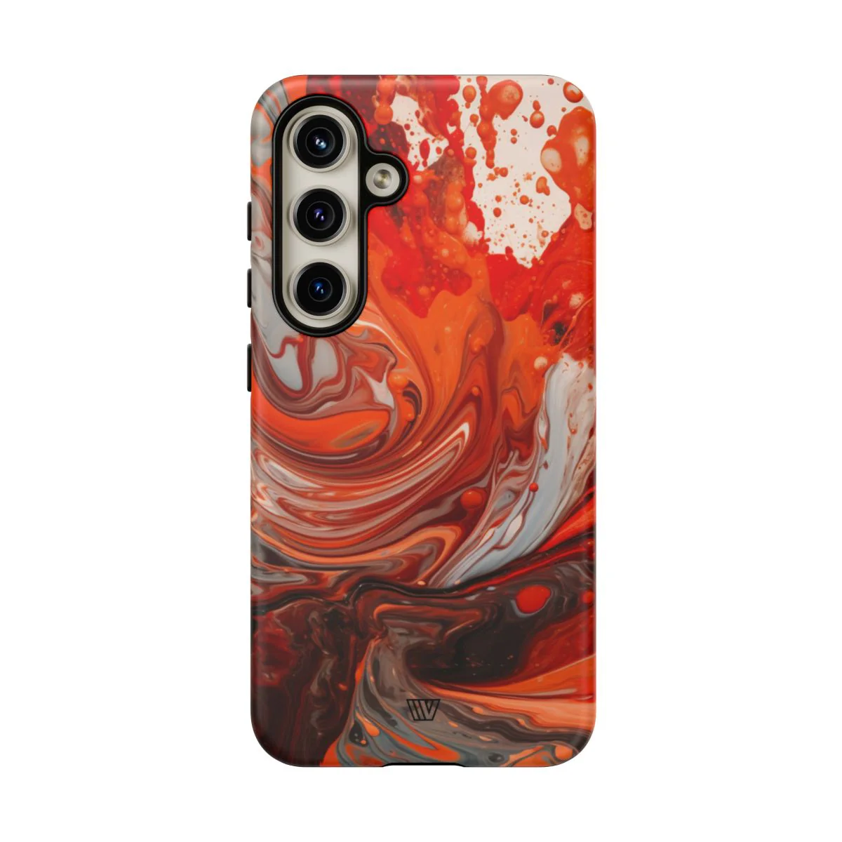WHITE FIRE PAINT SWIRL | Tough Phone Case - Image 99