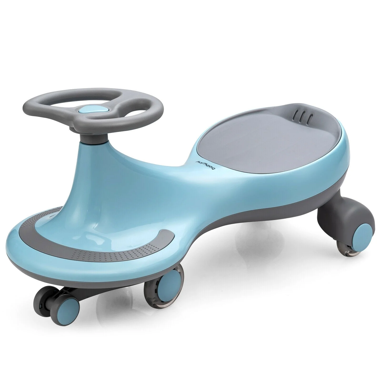 Wiggle Car Ride-on Toy with Flashing Wheels-Blue - Image 4