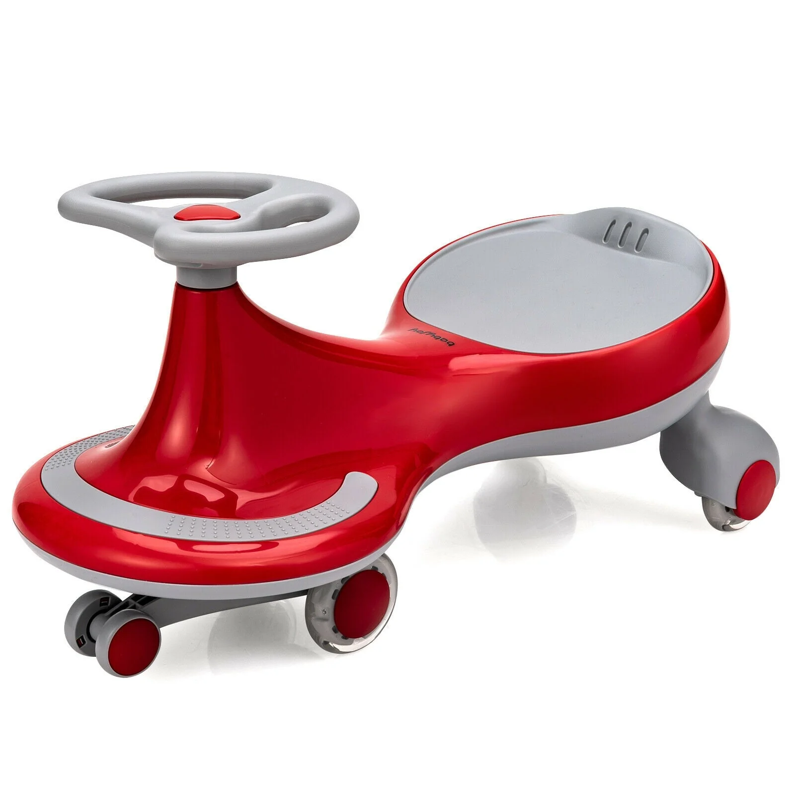 Wiggle Car Ride-on Toy with Flashing Wheels-Red - Image 8