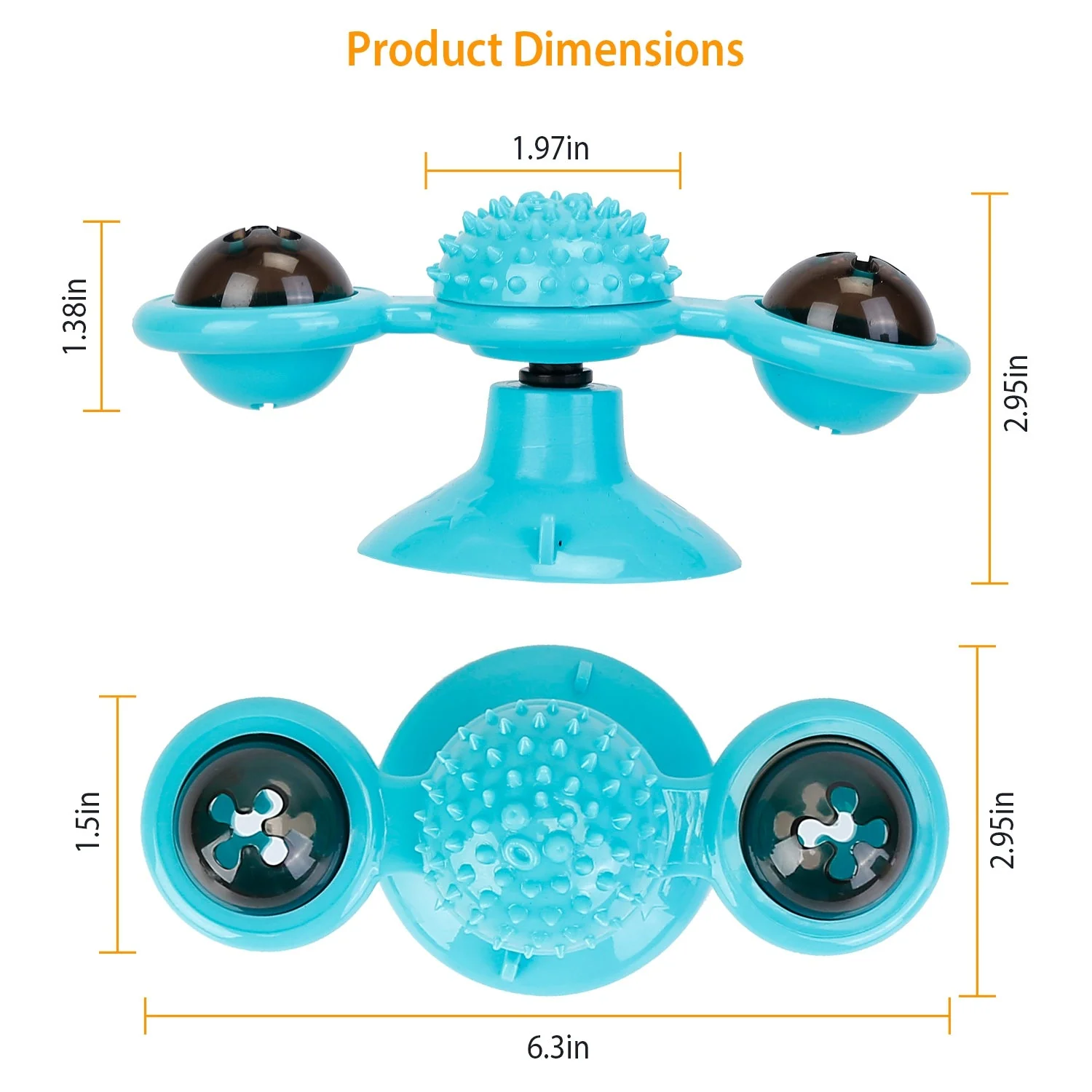 Windmill Cat Toy Turntable Interactive Teasing Pet Toy Wall Mount Turning Tickle Scratch Hair Brush Cat Toy with Catnip Light Ball - Image 6