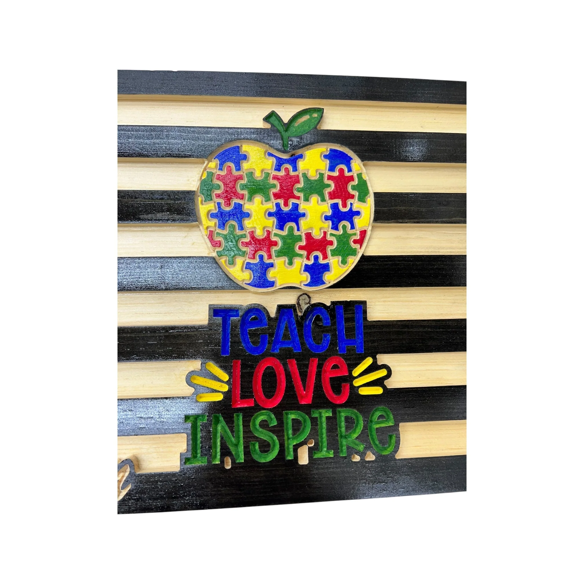 Wooden American Flag for Teachers with Personalized Engraving - Image 4