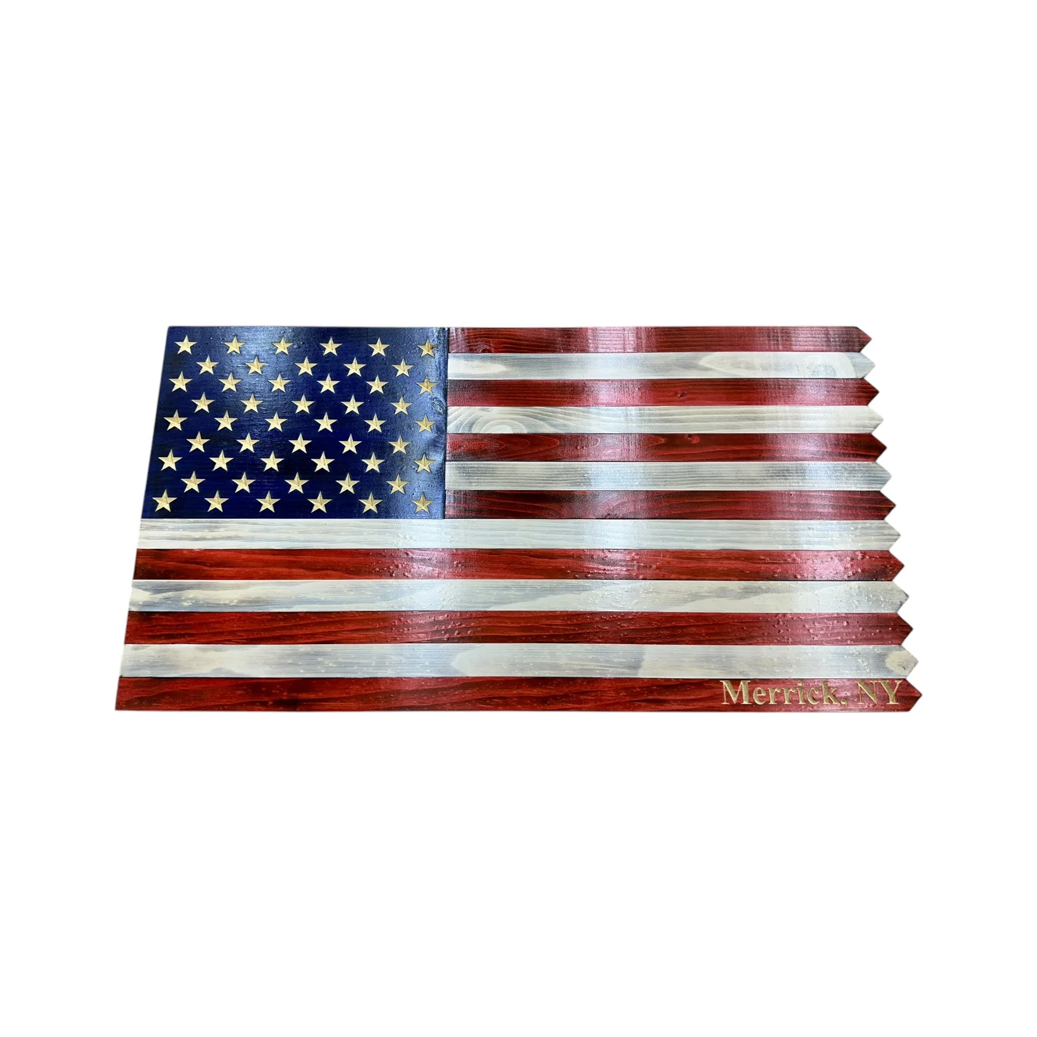 Wooden American Picket Fence Flag with Customization and Ground Stakes - Image 4