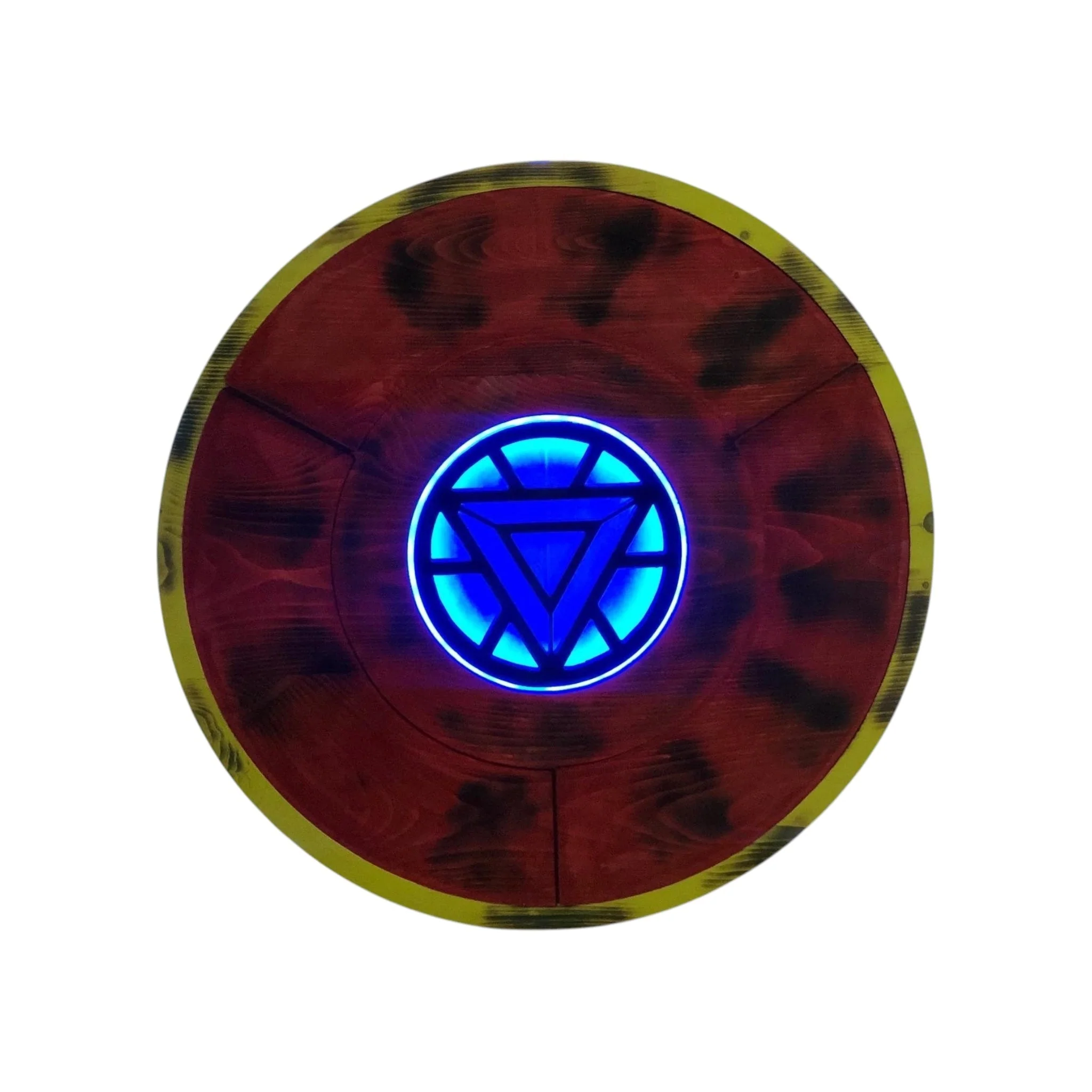 Wooden Ironman-Inspired Reactor Wall Decor with LED Backlighting - Image 4