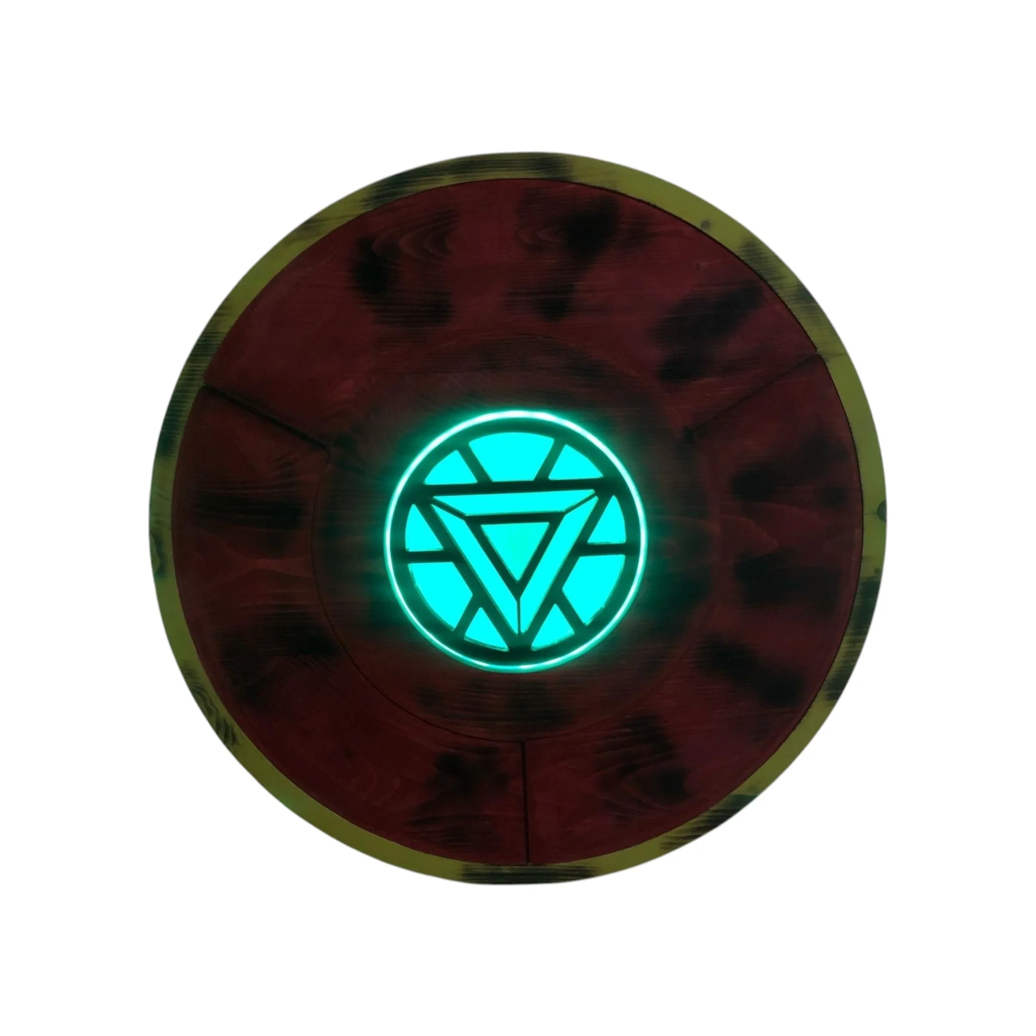 Wooden Ironman-Inspired Reactor Wall Decor with LED Backlighting - Image 5