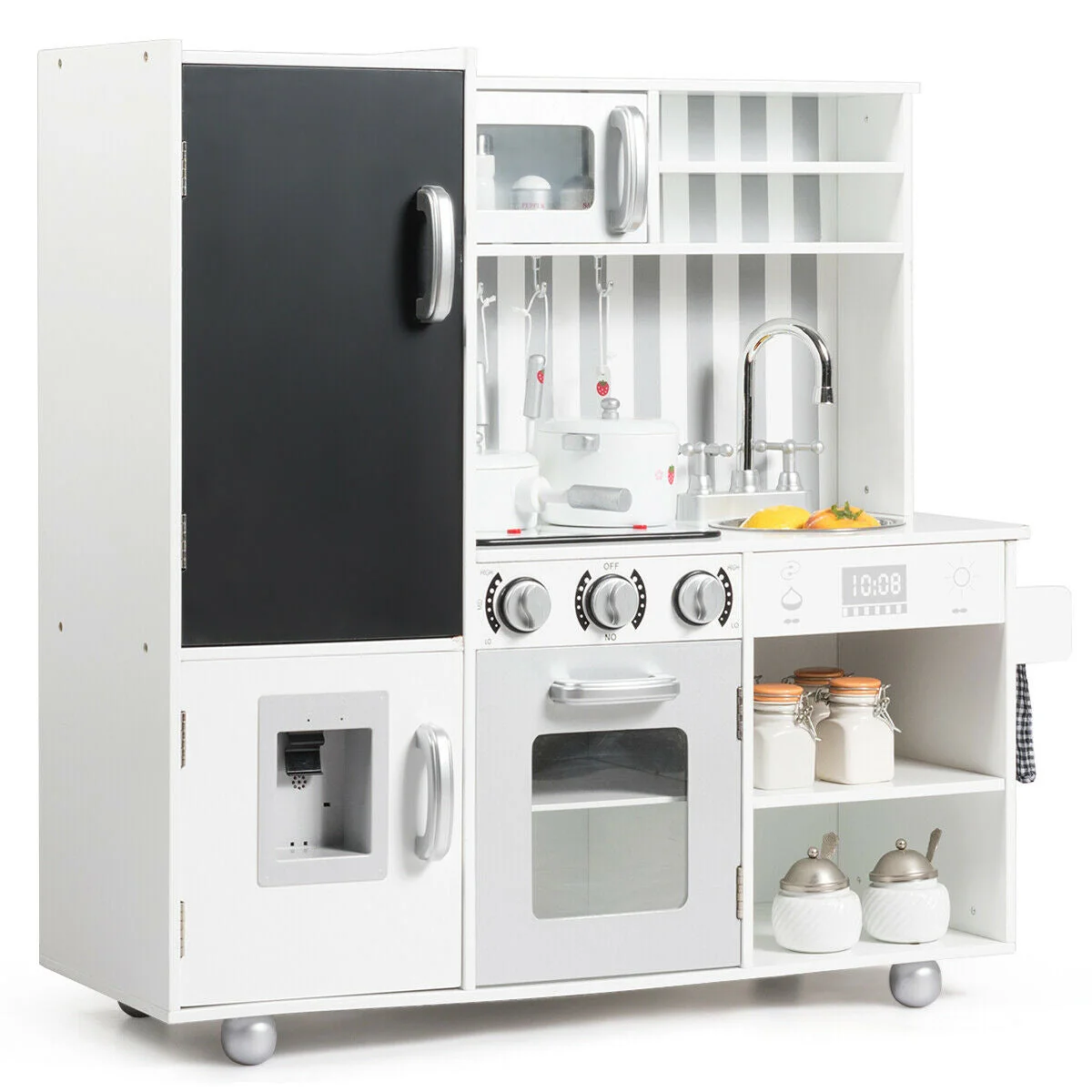 Wooden Pretend Play Kitchen Sets with Simulated Sound - Image 3