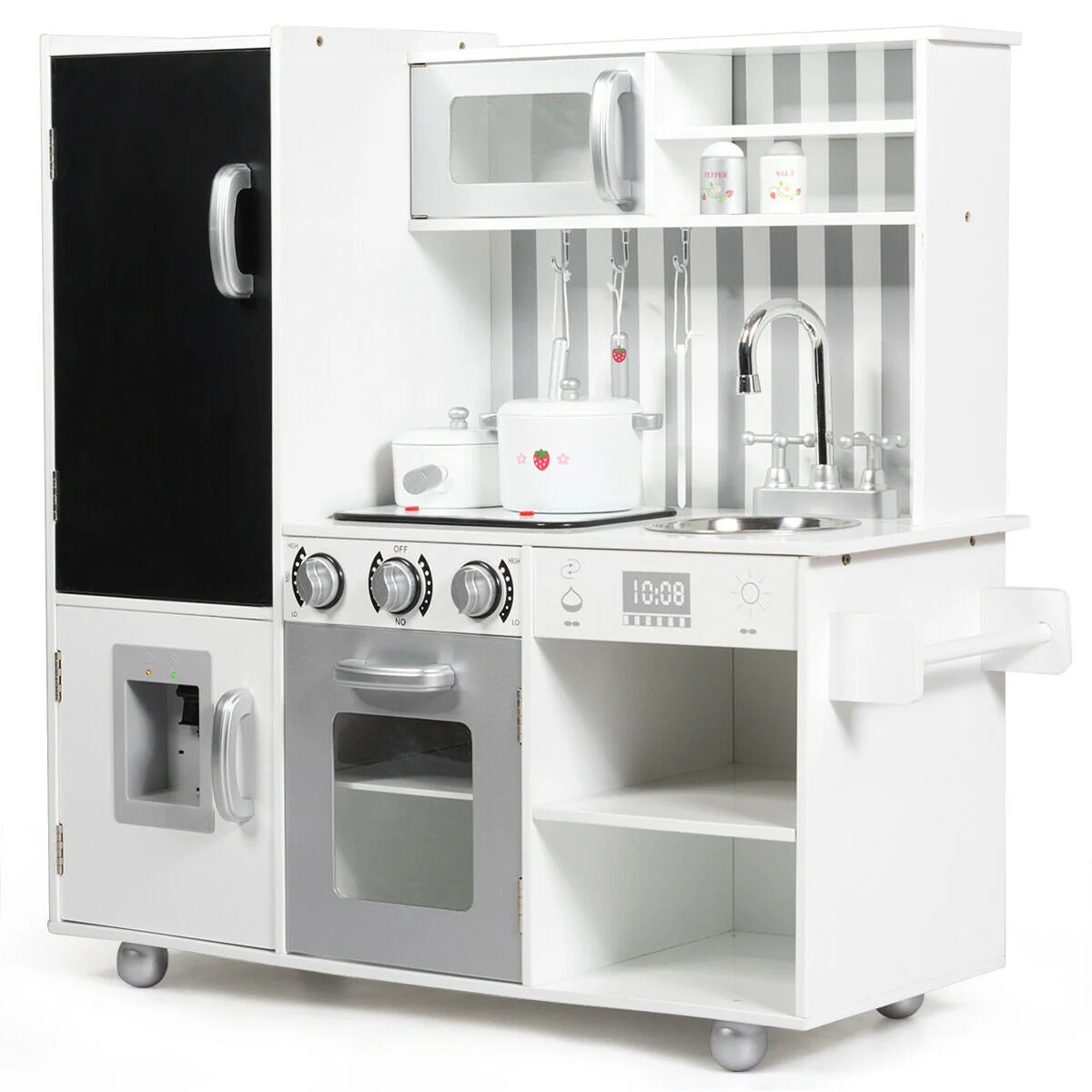 Wooden Pretend Play Kitchen Sets with Simulated Sound - Image 4