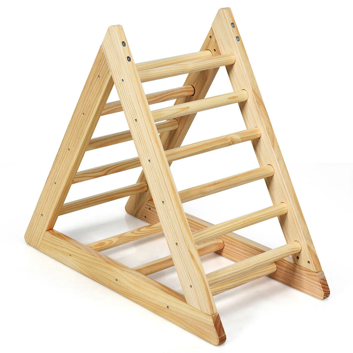 Wooden Triangle Climber for Toddler Step Training - Image 3