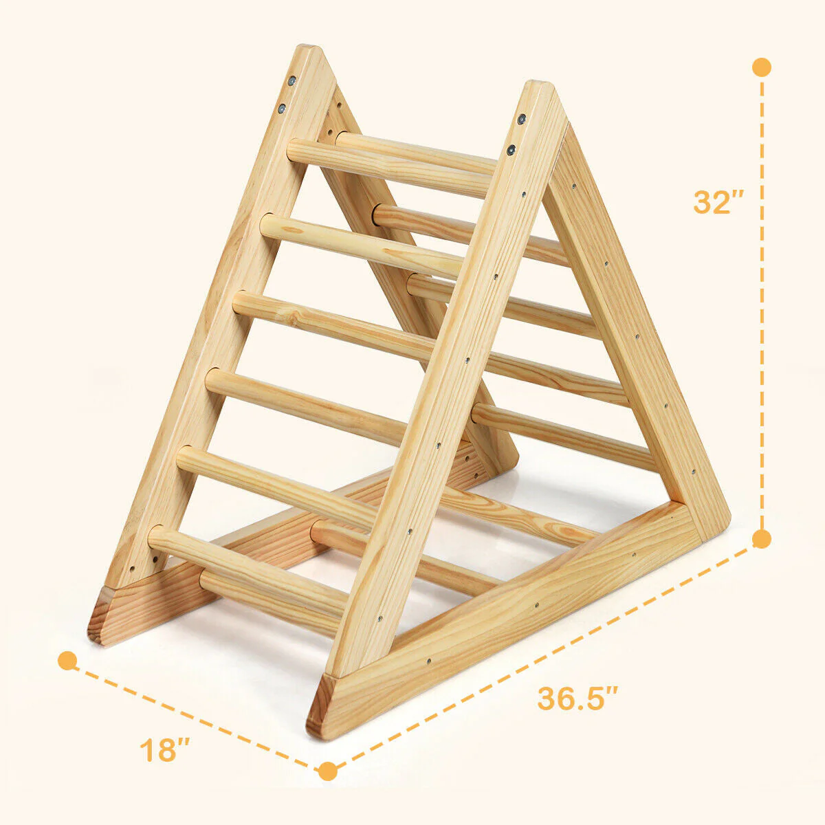 Wooden Triangle Climber for Toddler Step Training - Image 5