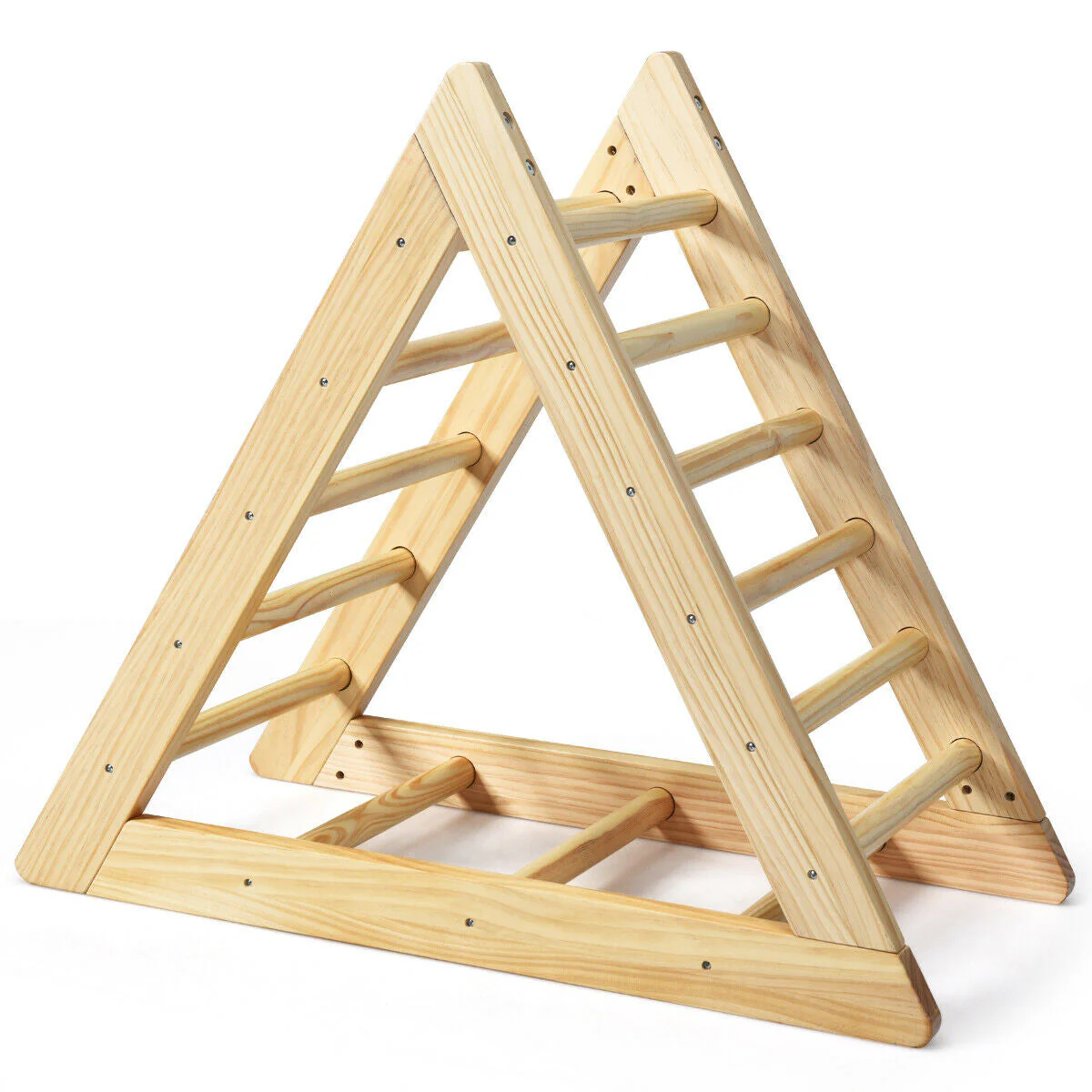Wooden Triangle Climber for Toddler Step Training - Image 6
