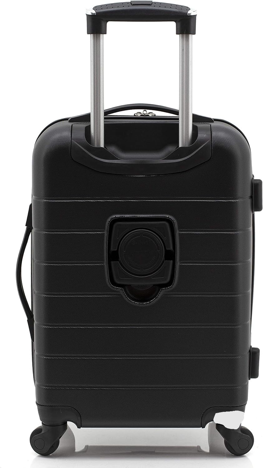 Wrangler Smart Luggage Set with Cup Holder, USB Port and Phone Holder, Black - Image 3