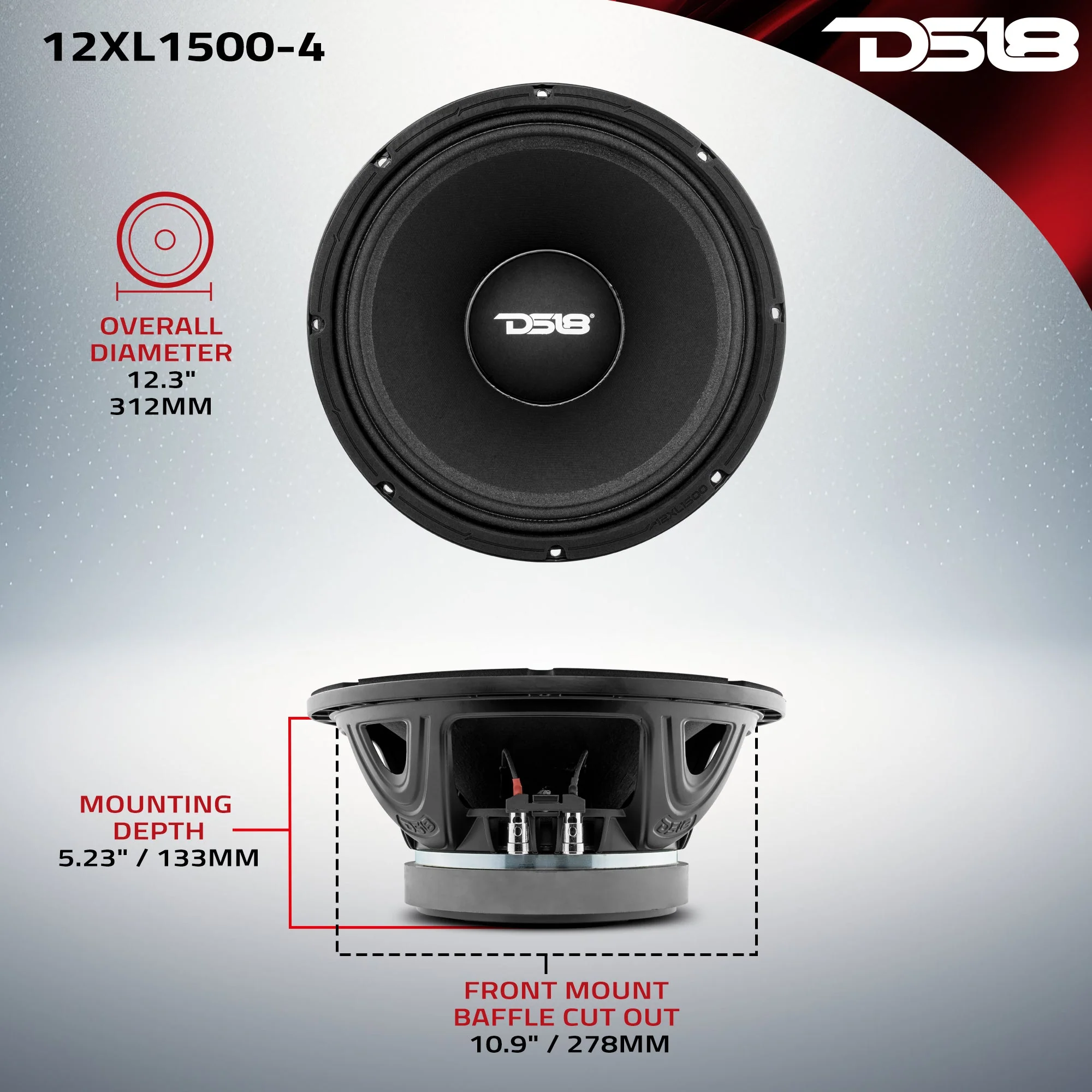 XL 12" Mid-Range Loudspeaker 750 Watts Rms 4-Ohm - Image 7