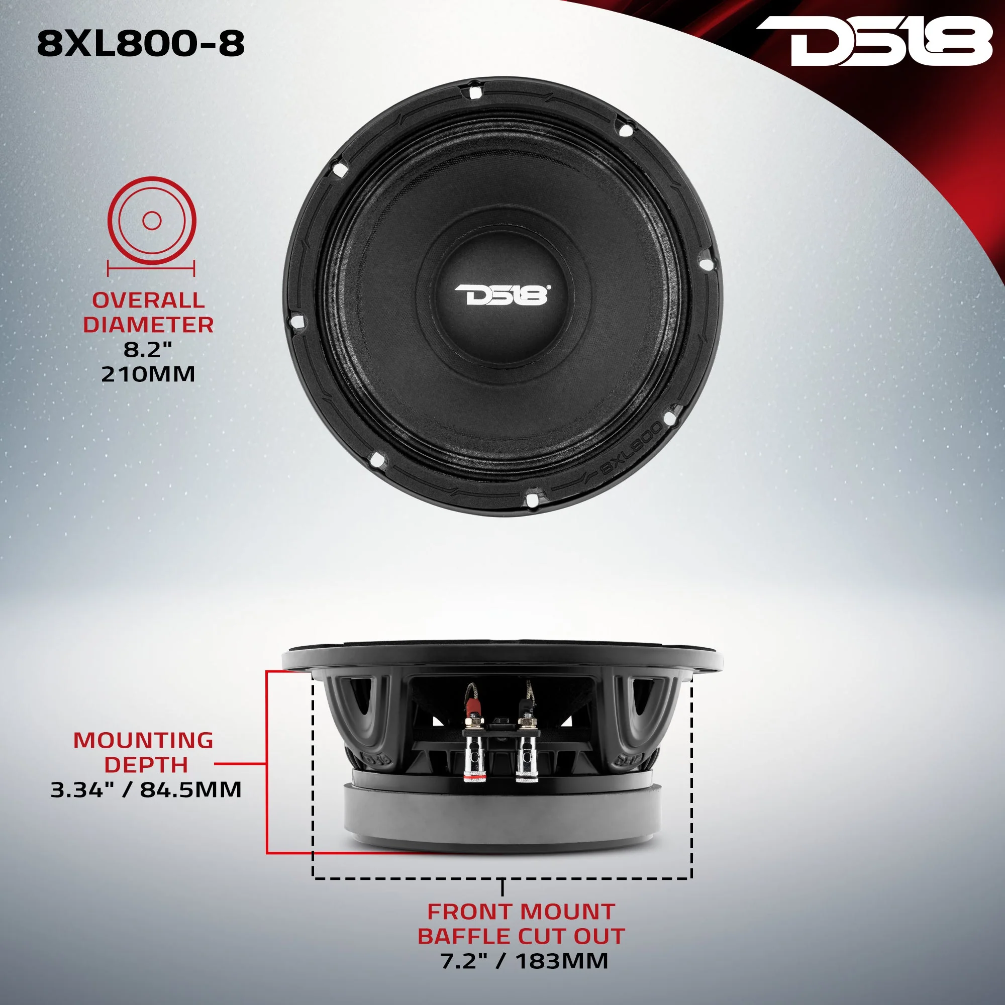 XL 8" Mid-Range Loudspeaker 400 Watts Rms 8-Ohm - Image 7