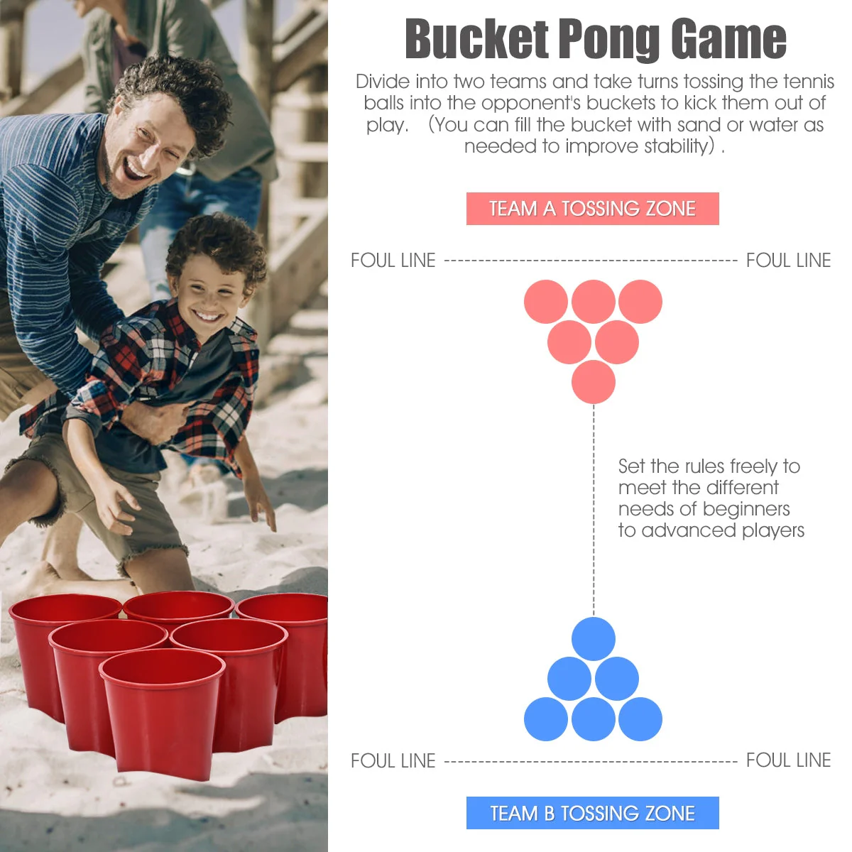 Yard Pong Giant Pong Game Set with Carry Bag - Image 5