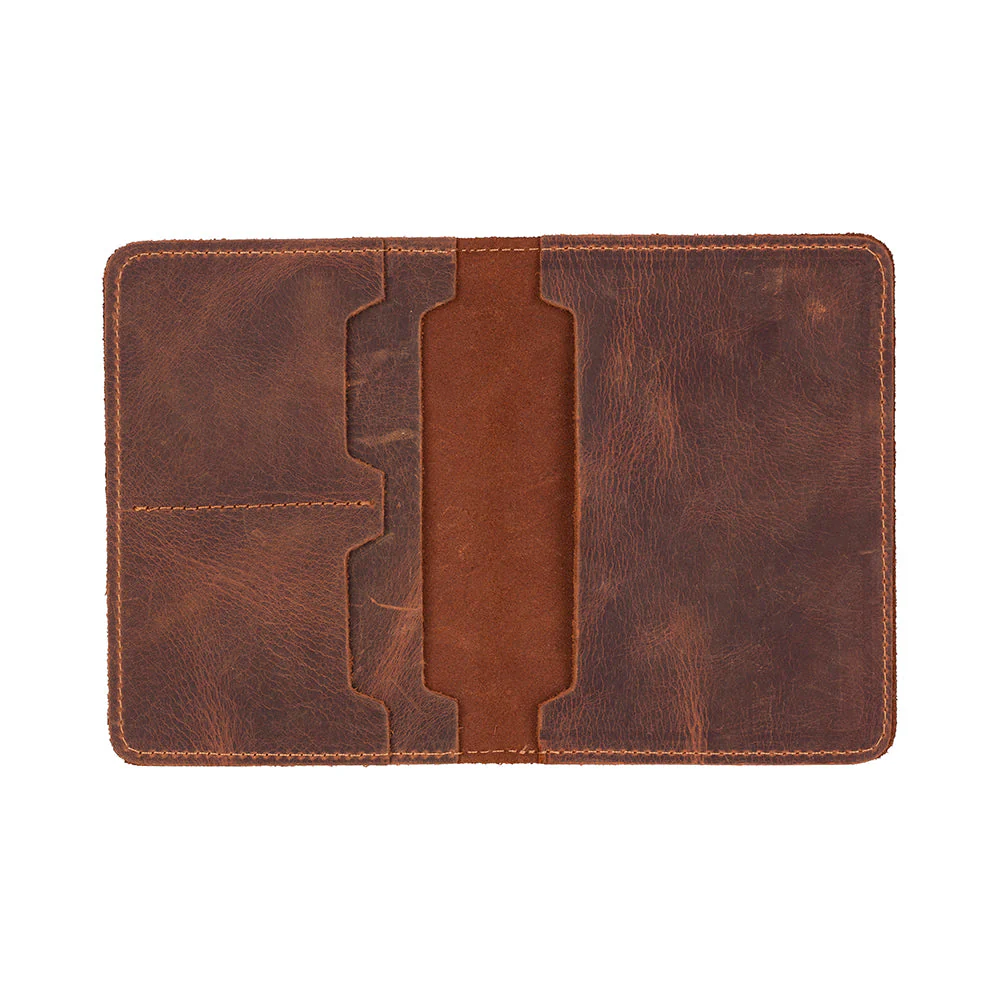 Yuma Genuine Leather Passport Wallet - Handmade Travel Document Holder - Image 2