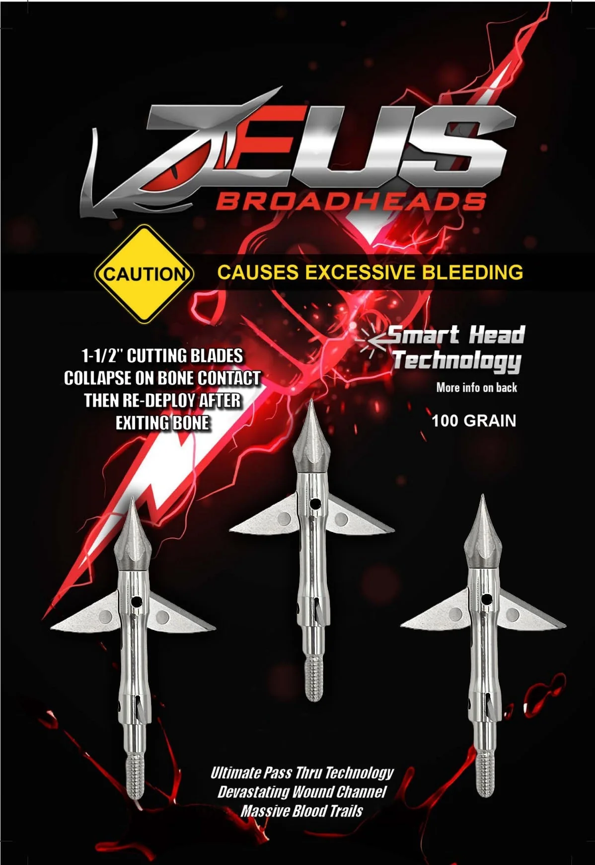 ZEUS 125 GRAIN BROADHEADS (3 PACK) - Image 3