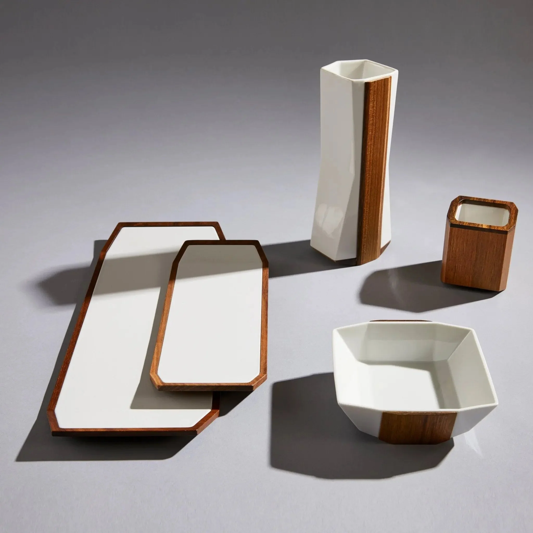 Zogan Bowl - Fusion of Porcelain and Walnut - Image 2