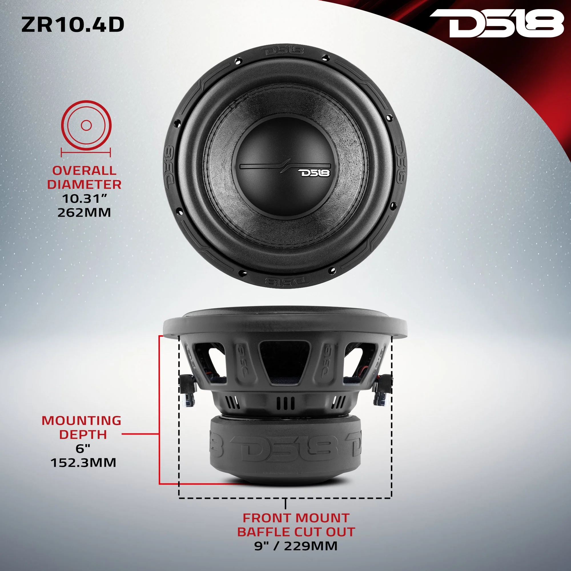 ZR 10" Subwoofer 700 Watts Rms DVC  4-Ohm - Image 6