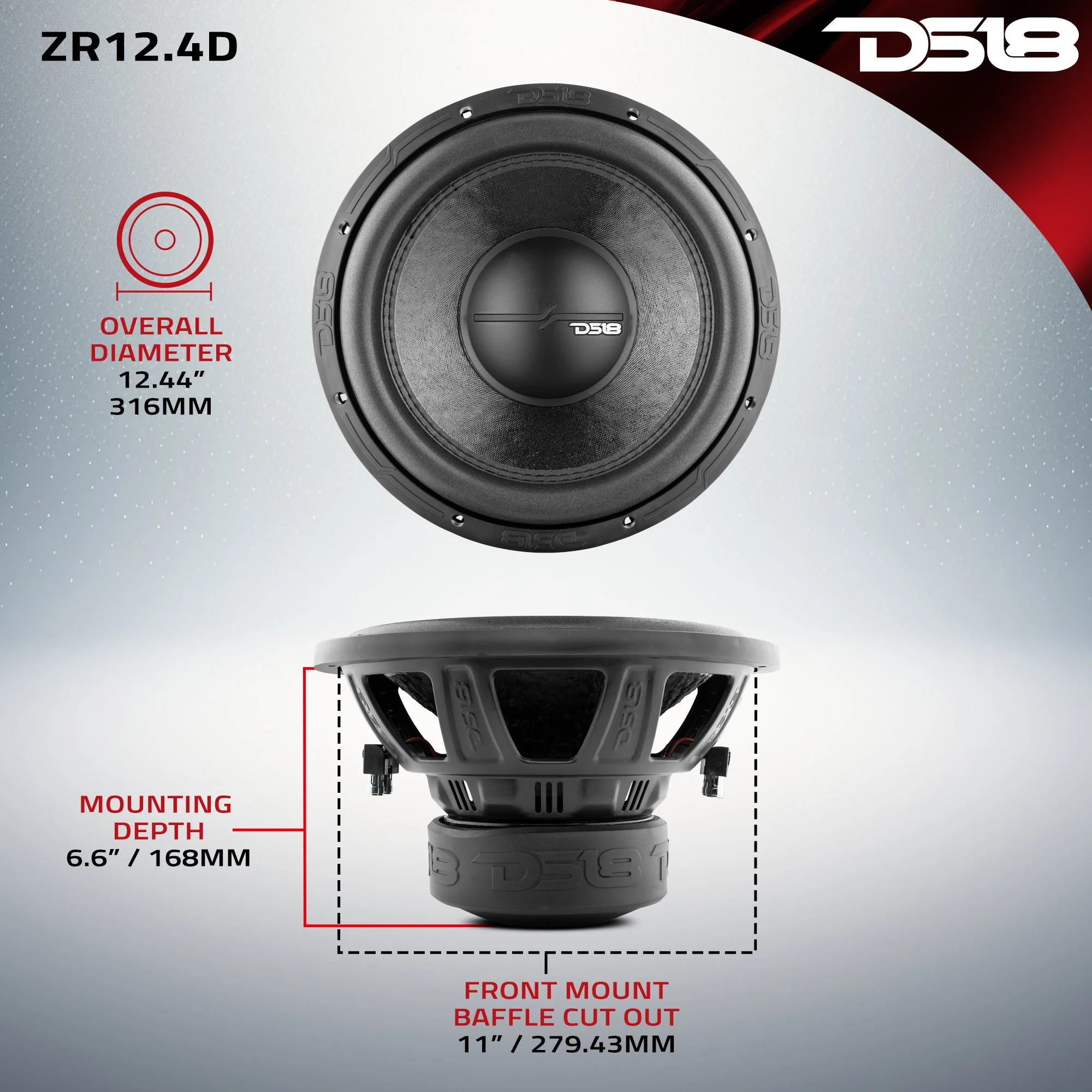 ZR 12" Subwoofer 750 Watts Rms DVC  4-Ohm - Image 6