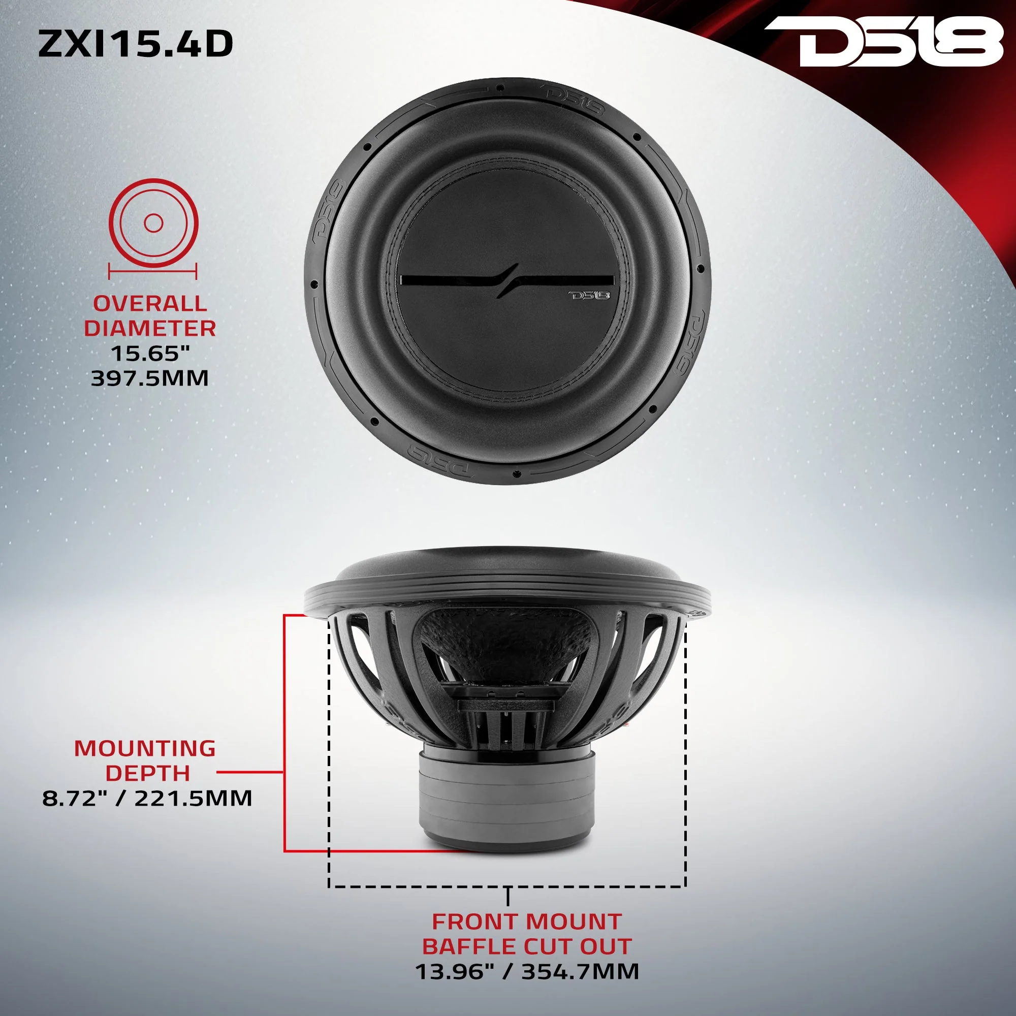 ZXI 15" High Excursion Subwoofer Quad Stacked Magnets | 1000W RMS DVC 4-Ohm - Image 6